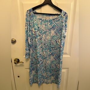 Lilly Pulitzer Dress Tunic Blue Size Large